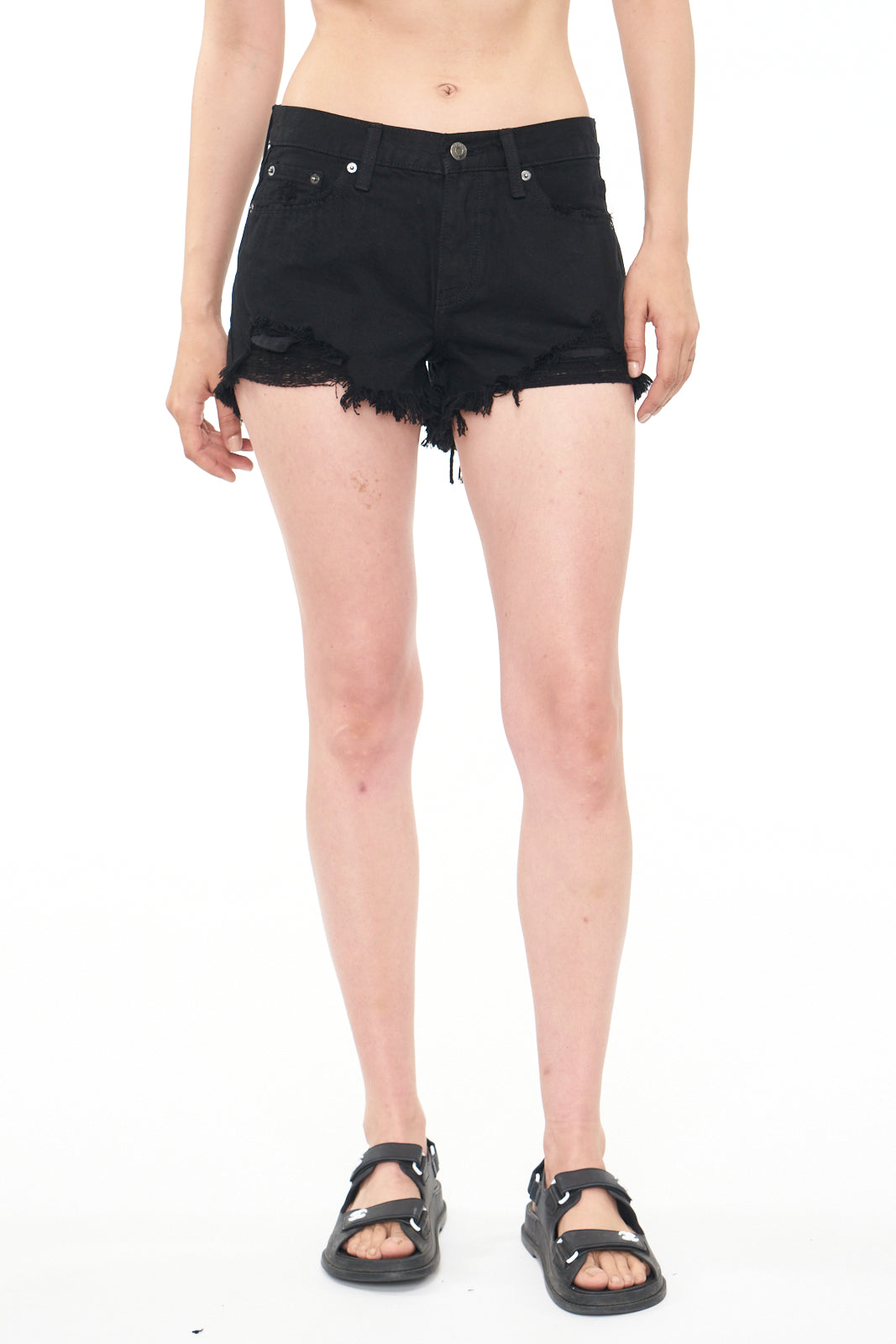 Gigi Low Rise Cut Off Short - Blackrock Distressed
            
              Sale